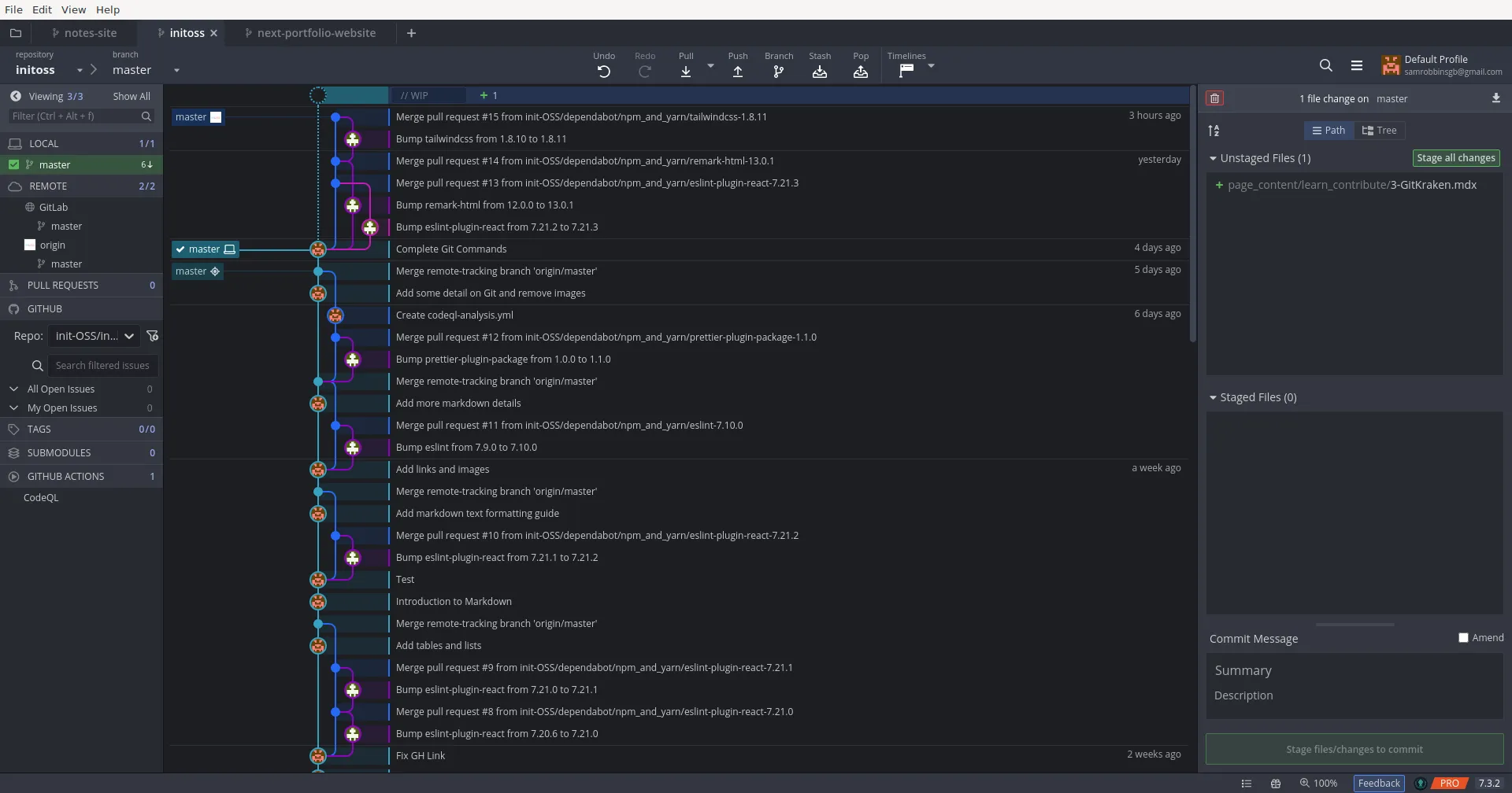 GitKraken Main View